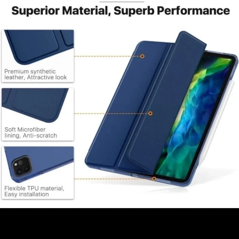 Apple iPad Pro 11 2020 Blue Case with Pencil Holder